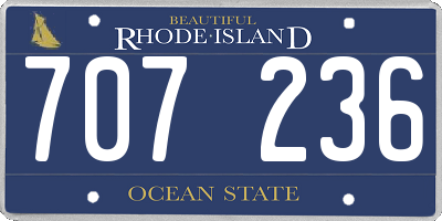 RI license plate 707236