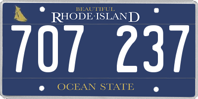 RI license plate 707237