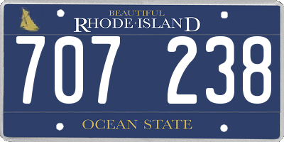 RI license plate 707238
