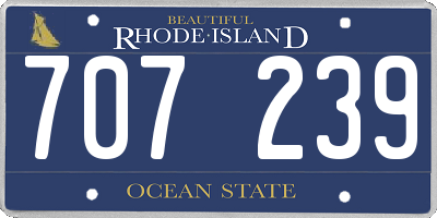 RI license plate 707239