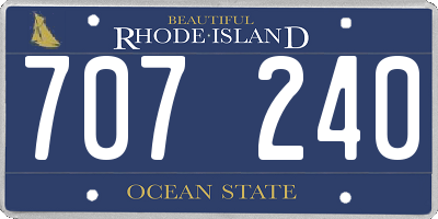 RI license plate 707240