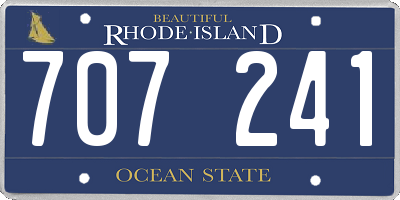 RI license plate 707241