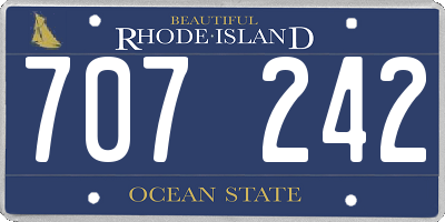 RI license plate 707242
