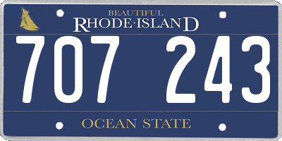 RI license plate 707243