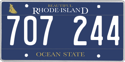 RI license plate 707244