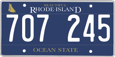 RI license plate 707245