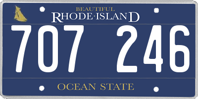 RI license plate 707246