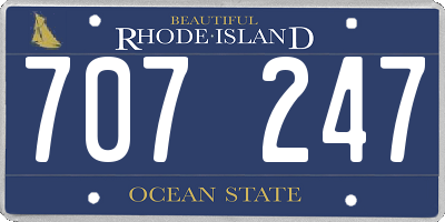 RI license plate 707247