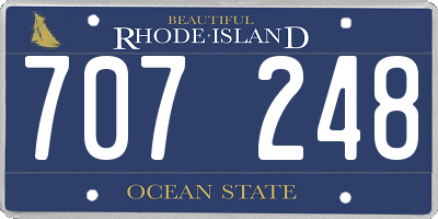 RI license plate 707248
