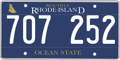 RI license plate 707252