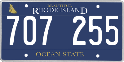 RI license plate 707255