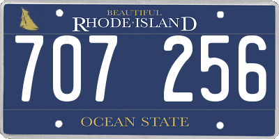 RI license plate 707256