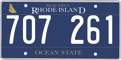 RI license plate 707261