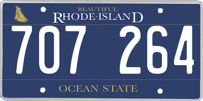 RI license plate 707264