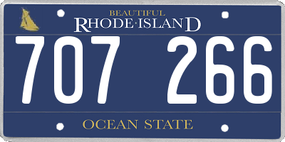 RI license plate 707266
