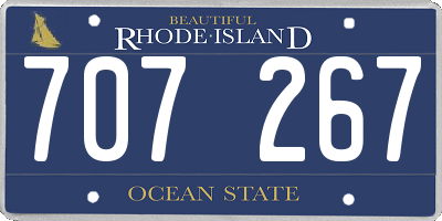 RI license plate 707267