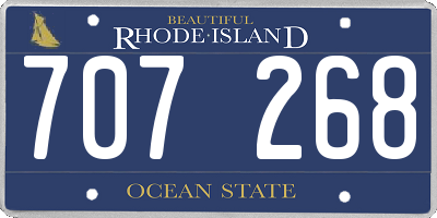 RI license plate 707268