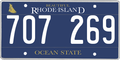 RI license plate 707269