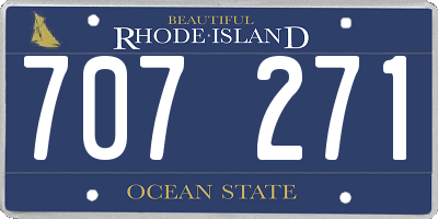 RI license plate 707271