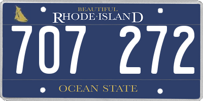 RI license plate 707272