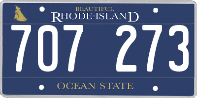 RI license plate 707273