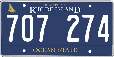 RI license plate 707274