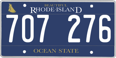 RI license plate 707276