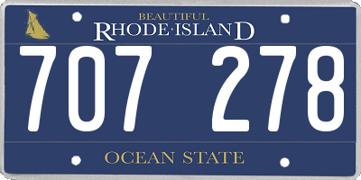 RI license plate 707278