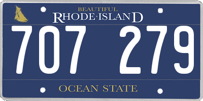 RI license plate 707279