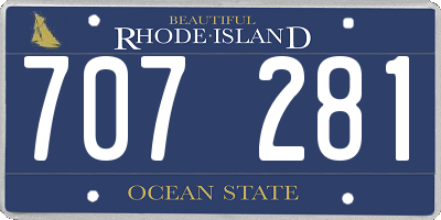 RI license plate 707281