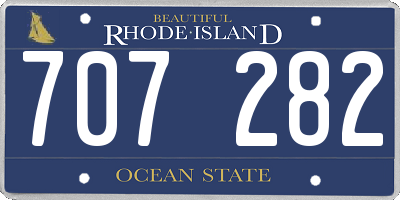 RI license plate 707282