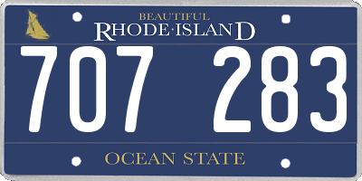 RI license plate 707283