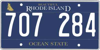 RI license plate 707284