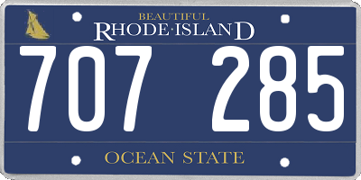RI license plate 707285
