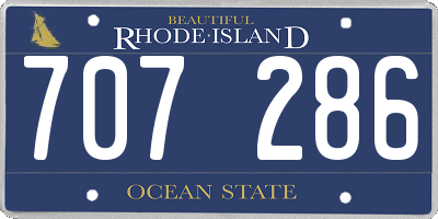 RI license plate 707286