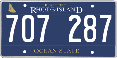 RI license plate 707287
