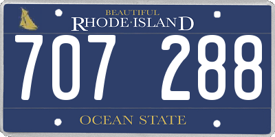 RI license plate 707288