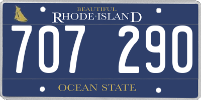 RI license plate 707290