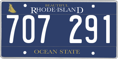 RI license plate 707291