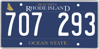 RI license plate 707293