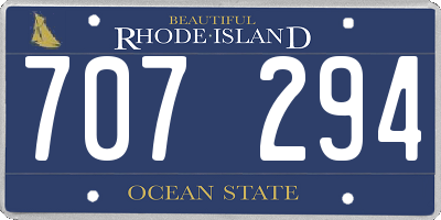 RI license plate 707294