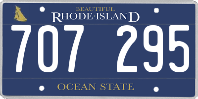 RI license plate 707295