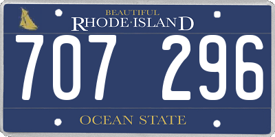 RI license plate 707296