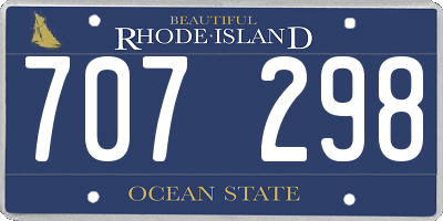 RI license plate 707298