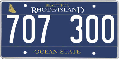 RI license plate 707300
