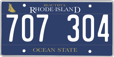 RI license plate 707304