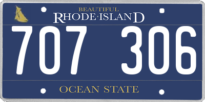 RI license plate 707306