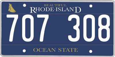 RI license plate 707308