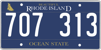 RI license plate 707313