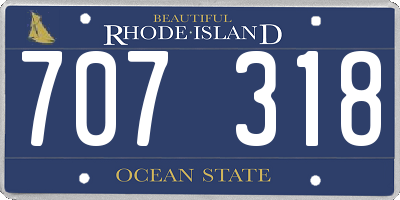RI license plate 707318